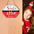 thumbnail image 2 of Christmas Hanging Door Sign Santa Stop Here Ornament Front Door Wooden Sign, 2 of 3