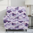 thumbnail image 2 of Renewold Bat Star Tie-dye Purple Recliner Chair Cover Soft Reclining Slipcover 4 Pieces Recliner Cover Stretch Furniture Protector with Pocket Halloween Decor for Pets, Dogs, Kids, 2 of 8