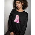 thumbnail image 2 of Anime Girl Shy W Heart Sweatshirt Women -Image by Shutterstock, Female XX-Large, 2 of 4