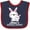 Navy and Red, variant on Inktastic Mimis Snuggle Bunny Easter Girls Baby Bib