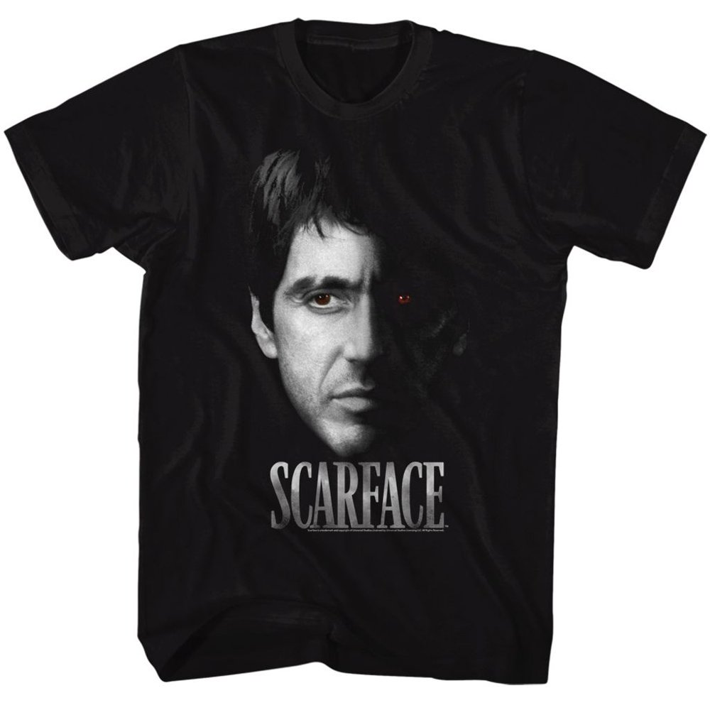 American Classics - Scarface RED EYE 4X Cotton T-shirt Black Adult Men ...