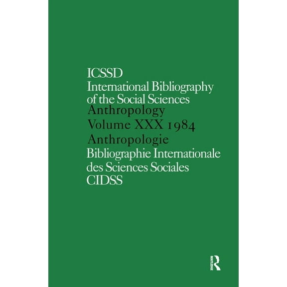Ibss Anthropology Ibss: Anthropology: 1984 Vol 30, (Hardcover)
