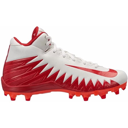Nike Boys Alpha Menace Varsity Cleat, White/Red, 2 M US Little Kid