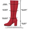 thumbnail image 2 of Unique Bargains Women's Round Toe Block Heel Knee High Boots, 2 of 6