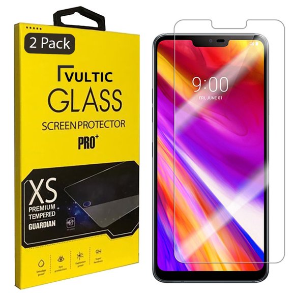Vultic [2 Pack] Screen Protector for LG G7 ThinQ / LG G7 One / LG G8 ThinQ [Case Friendly], Tempered Glass Film Cover