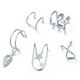 thumbnail image 4 of Pendientes de aleación con Clip para la oreja para hombres y mujeres individuales, joyería decorativa exquisita para niñas, decoración Ropa, zapatos y accesorios Miscelánea oro cruzado Jumpingount AP013509-02, 4 of 6