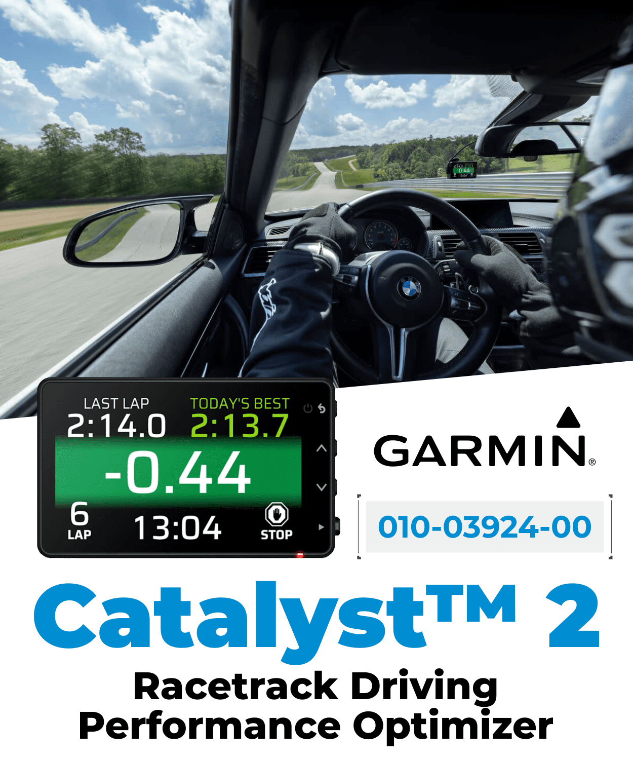 Garmin Catalyst 2 Racetrack Driving Performance Optimizer, On-Track Coaching, True Optimal Lap Technology, Detailed Performance Data, Leaderboards, Motorsports w/ Wearable4U PowerBank Bundle