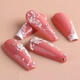 thumbnail image 2 of Pegatinas de uñas con flores de encaje blanco mate, 2 piezas, 2 of 6