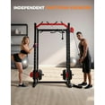 thumbnail image 5 of Memoryfield Power Cage with Cable Crossover System, 2000 lbs Capacity Power Rack with LAT Pulldown, Multi-Function Workout Cage with Pulley System for Strength Training, Red, 5 of 6
