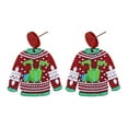 thumbnail image 4 of Sweater Christmas Earrings for Women Funny Jewelry Charm for Party Christmas Gift Box Red, 4 of 9