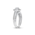 thumbnail image 4 of 10kt White Gold Round Diamond Bridal Wedding Ring Band Set 5/8 Cttw, 4 of 4