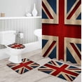 thumbnail image 3 of FMSHPON England Britain 4 Piece Bathroom Set Shower Curtain Bath Rug Contour Mat and Toilet Lid Cover, 3 of 8