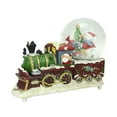 thumbnail image 2 of 9.5" Brown and White Santa Claus Driving Train Christmas Tabletop Decor, 2 of 3