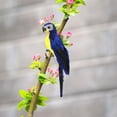 thumbnail image 3 of CNKOO 2Pcs Foam Feather Artificial Parrot Imitation Bird Model Home Ornament (Green), 3 of 9