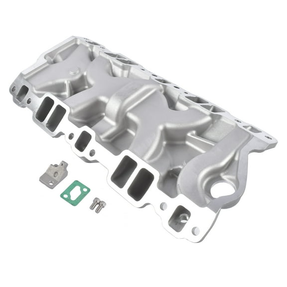 2104 Front Dual Plane Intake Manifold Fits for Small Block Chevy SBC 262-400 V8 1987-1995