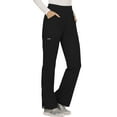 thumbnail image 3 of Cherokee Women's Mid Rise Straight Leg Pull-on Pant, Black, Large, 3 of 7