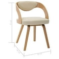 thumbnail image 4 of vidaXL Dining Chairs for Kitchen Restaurant 6 Pcs Bent Wood and Faux Leather, 4 of 44