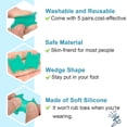 thumbnail image 4 of Corrector Separador De Dedos Protectores De Dedos De Silicona Corrector De Juanetes Para Deportes Senderismo Y Camping M + L 8 Pares Vogacara CE006729-00, 4 of 6