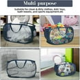 thumbnail image 7 of Durable Collapsible Laundry Baskets, Mesh Pop Up Laundry Hamper with Side Pocket, Foldable Clothes Storage Hamper with Reinforced Carry Handles for Laundry, Bathroom, Kids Room, Dorm or Travel Navy, 7 of 7