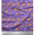 thumbnail image 1 of Soimoi Purple polyester Crepe Fabric Christmas Theme Party Print Fabric by Yard 42 Inch Wide, 1 of 3