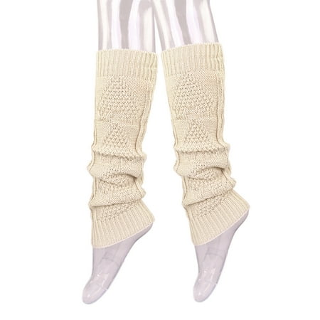 Fence Net Leg Warmers - Premium Solid Color Soft Heart Knit Leg Warmers