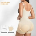 thumbnail image 5 of ZQUUVOU Women's Butt Lifting Shapewear Butterluxe Athletic Adjustable Strap Workout Sleeveless Padded Bodysuit Shorts Beige A, 5 of 5