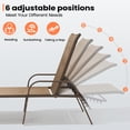 thumbnail image 5 of Pellebant Adjustable Steel Chaise Lounge Chair, 5‑Position Recliner for Patio, Poolside, Garden, and Indoor Use， Brown, 5 of 8
