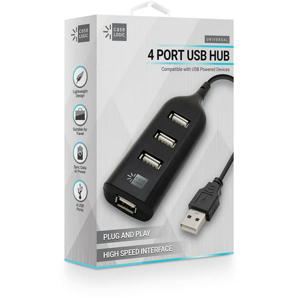 Logic CLOPMC100BK 4 Port USB Hub - Walmart.com
