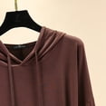 thumbnail image 4 of Womens Tops Loose Fitting Oversized Long Sleeved Hooded T Shirt Made Of Suitable For Casual Base Layer Slimming And Sun Protective Blouses For Women, 4 of 7