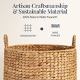 thumbnail image 4 of Best Choice Products 2-Piece Round Nesting Baskets W/Handles, Water Hyacinth Plant Holder & Storage Organizer - Natural, 4 of 9