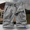 thumbnail image 2 of JIUKE Mens Cargo Shorts Summer Straight Leg Work Shorts High Waist Lightweight Drawstring Hiking Shorts, 2 of 3