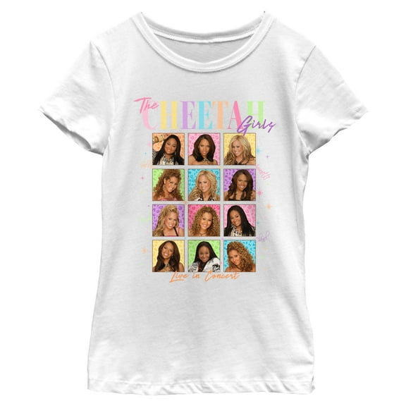 Girls The Cheetah Girls Colorful Portrait Grid T Shirt
