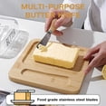 thumbnail image 5 of Elegante Mantequera de Estilo Nórdico con Tapa, Bandeja de Madera y Cubierta de Vidrio: Accesorio de Cocina Elegante con Cortador de Mantequilla A, 5 of 5