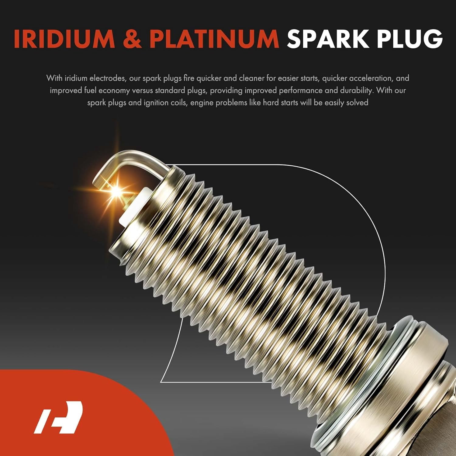 A-Premium Set of 4 Ignition Coil Pack and Iridium Spark Plugs Compatible with Volvo XC60 2015-2020, XC90 2016-2020, S60 2015-2020, XC40 2019-2020, S80 2016, S90 2017-2020, V60, V90, XC70, 2.0L