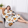 thumbnail image 5 of Oversized Wearable Blanket Hoodie,Halloween Autumn Halloween Elements Sherpa Blanket Hoodie with Super Pockets,Super Warm Fuzzy Pullover for Women & Men, 5 of 6