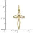 thumbnail image 3 of 14k Yellow Gold Laser Designed Cross Pendant, 3 of 4
