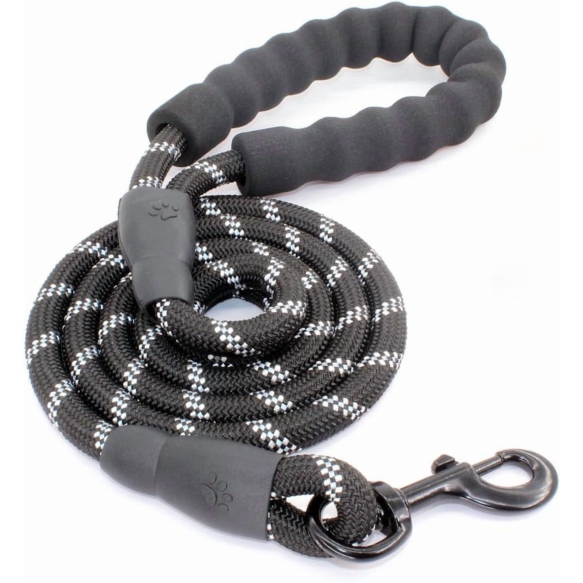 Derest 5/10 FT Dog Leash with Comfortable Padded Handle and Reflective Threads for Small Medium and Large Dogs