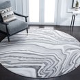thumbnail image 3 of SAFAVIEH Craft Millse Abstract Swirls Area Rug, Light Grey/Grey, 5'3" x 7'6", 3 of 10