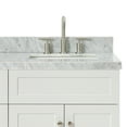 thumbnail image 6 of Ariel Hamlet 67 Inch Double Rectangle Sink Vanity With Carrara White Marble Countertop W/ 1.5 Edge In White, 6 of 11