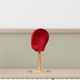thumbnail image 2 of HILABEE Hat Display Mannequin Head Mannequin Head Model Tabletop Portable with Wood Base Red Short Base, 2 of 5