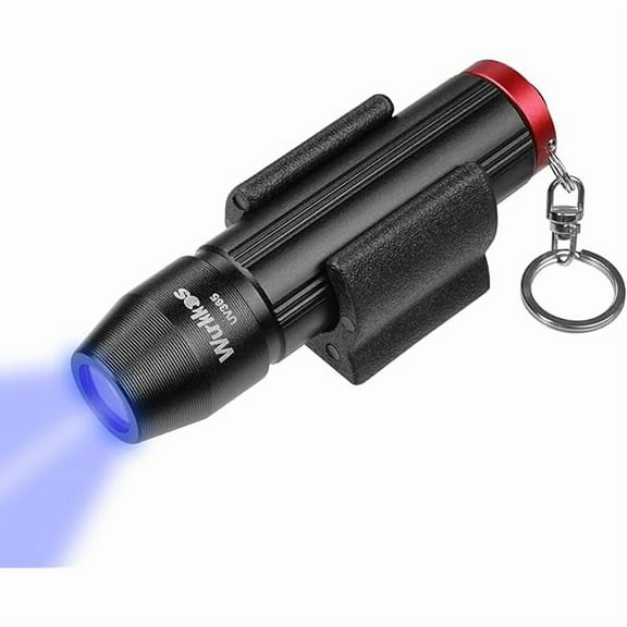 ZC UV Flashlight 365nm Black Light with Adhesive Mini Ultraviolet LED Blacklight Woods Lamp Powerful Fluorescent Portable Detector for Pet Urine Stains,Scorpions,Resin Curing