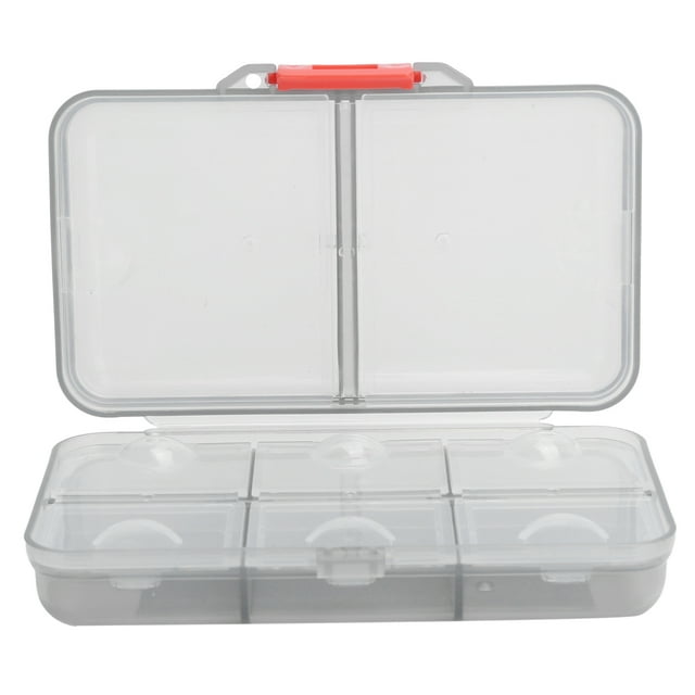 Pill Case, Sealed Folding Pill Box Dispenser For Different Medicines For Pocket Purse Gray
