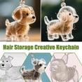 thumbnail image 4 of 2 Pcs Dog Hair Collector Keychain Charm Memorial Storage Box, Dogs Fur Pendant, Pet Hair Memorial Keepsake, Portable Pet Memory Capsule, Birhthday Gift for Pet Lovers, 4 of 5