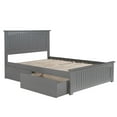 thumbnail image 6 of AFI Nantucket Full Wood Platform Bed with Matching Footboard and Storage Drawers, Grey, 6 of 8