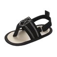 thumbnail image 2 of UTTOASFAY Toddler Shoes Newborn Infant Baby Boys Girls Solid Shoes Rubber Sandals Non-Slip First Walking Shoes Black 0-6 Months, 2 of 7