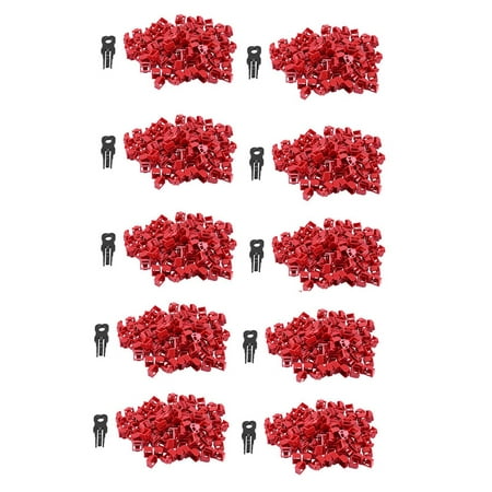 

1000Pcs Red RJ45 Port Ethernet LAN Hub Anti Dust Cover Plug Cap Blockout Protector with Proprietary Lock and Key