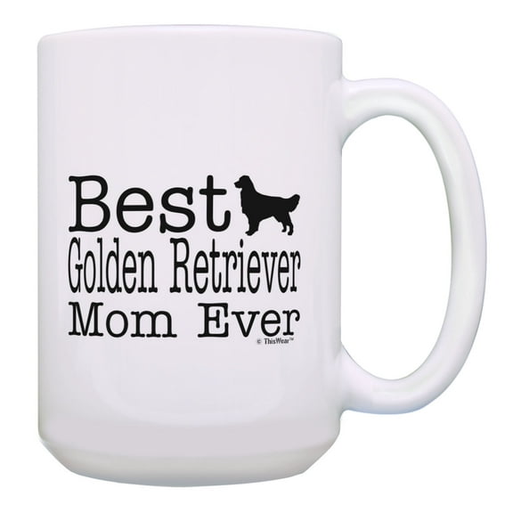 ThisWear Dog Mom Gifts Best Golden Retriever Mom Ever Mug Dog Mother Gifts 15oz Coffee Mug
