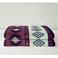 thumbnail image 3 of Rustic Southwestern Throw Blanket Throw 50"X60" Western Boho Aztec Fleece Blanket Exotic Bohemian Sherpa Blanket for Kids Adults Ethnic Tribal Geometric Triangle Fuzzy Blanket Purple Blue Mint Green, 3 of 6
