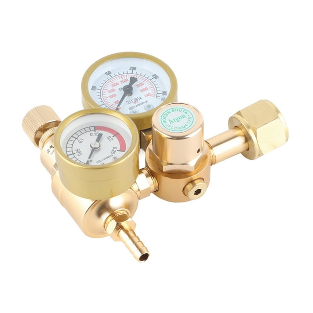 Argon CO2 Regulator, High Strength Easy To Use 15/16in Female Thread Inlet 0 To 3500PSI Argon CO2 Gauge for TIG Application