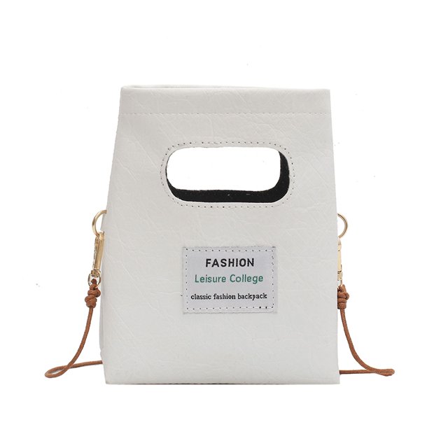 Bolso bandolera de cuero para mujer, bolsos de mano, bolsas de regalo pequeñas (blanco) Tmvgtek Oficina Multiescena Multifunción